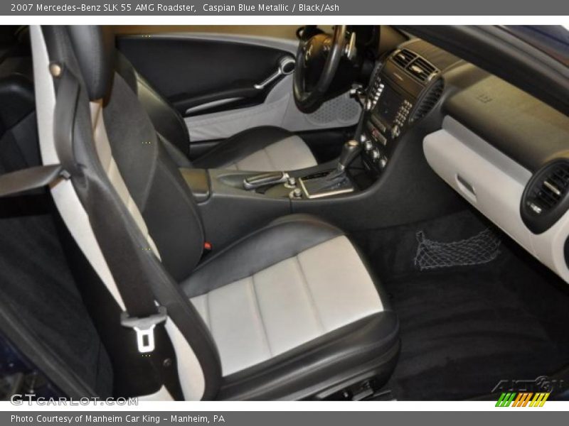 Caspian Blue Metallic / Black/Ash 2007 Mercedes-Benz SLK 55 AMG Roadster