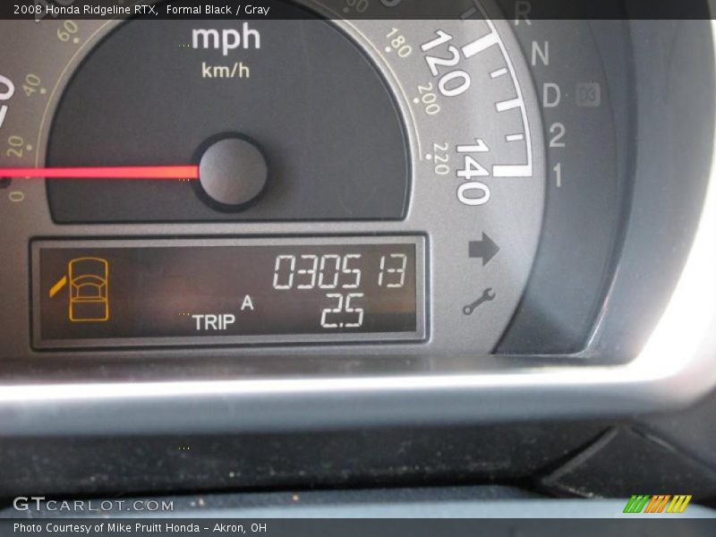 Formal Black / Gray 2008 Honda Ridgeline RTX