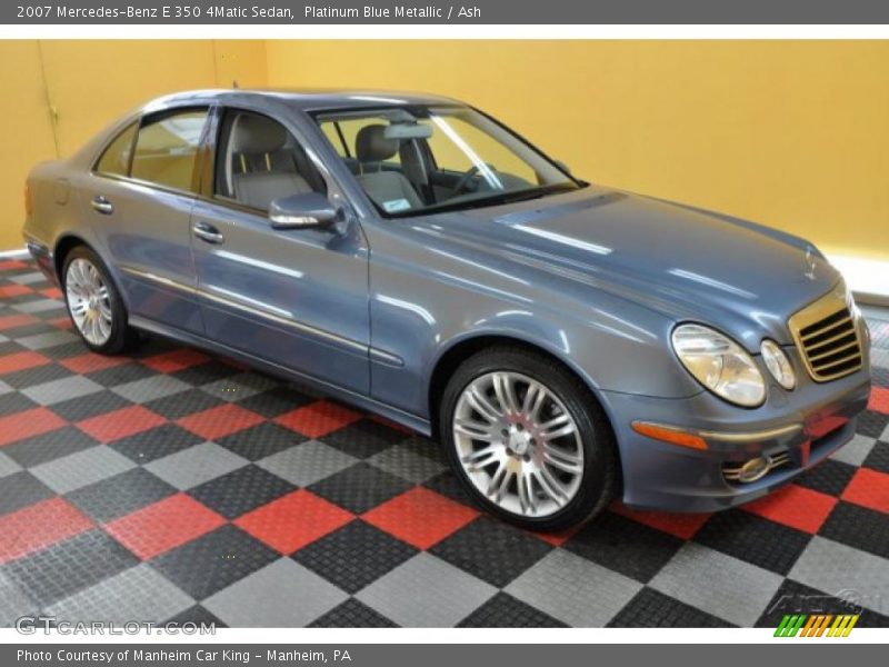 Platinum Blue Metallic / Ash 2007 Mercedes-Benz E 350 4Matic Sedan