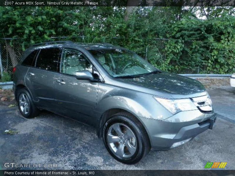 Nimbus Gray Metallic / Taupe 2007 Acura MDX Sport