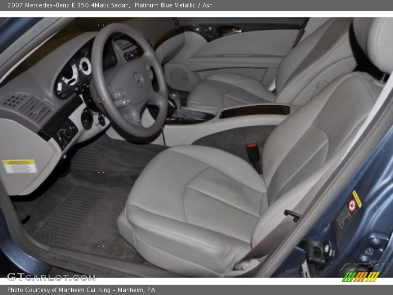 Platinum Blue Metallic / Ash 2007 Mercedes-Benz E 350 4Matic Sedan