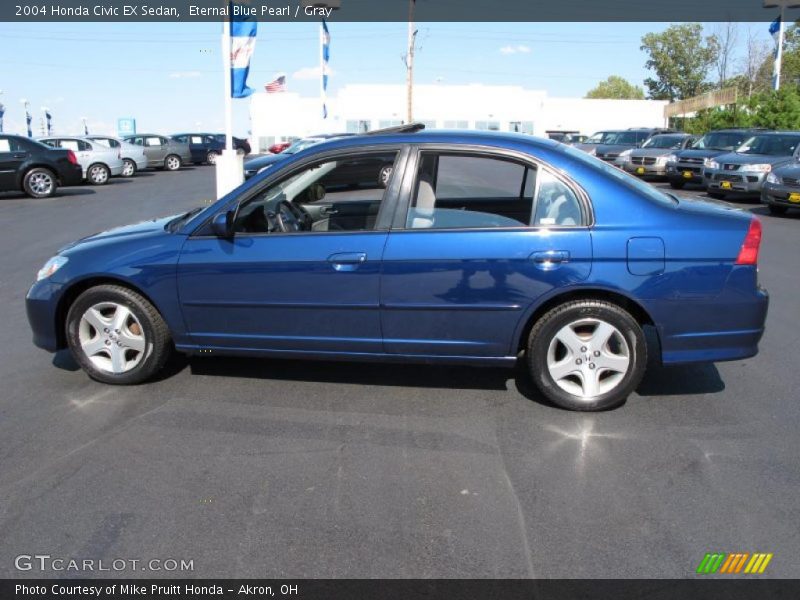 Eternal Blue Pearl / Gray 2004 Honda Civic EX Sedan