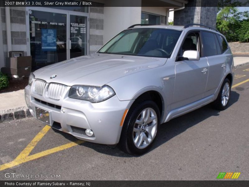 Silver Grey Metallic / Black 2007 BMW X3 3.0si