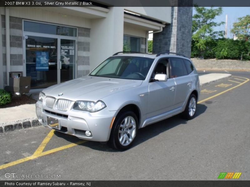 Silver Grey Metallic / Black 2007 BMW X3 3.0si