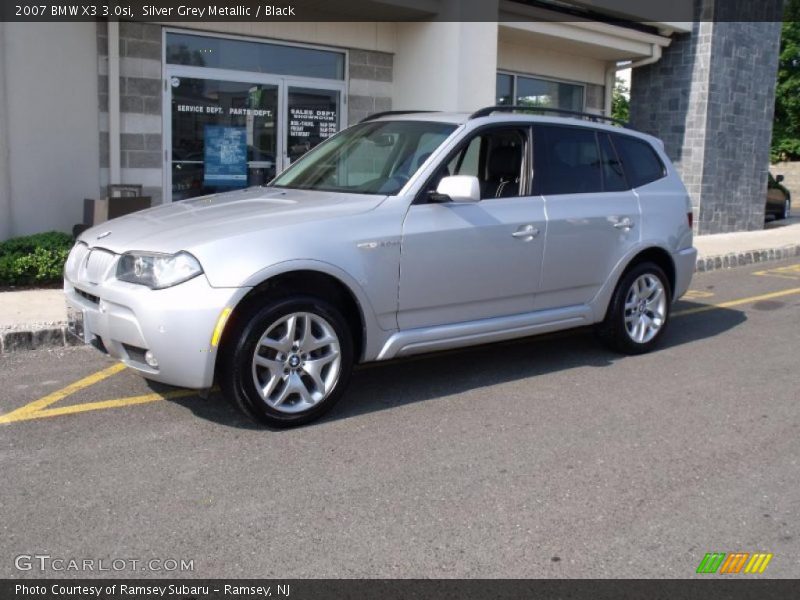 Silver Grey Metallic / Black 2007 BMW X3 3.0si