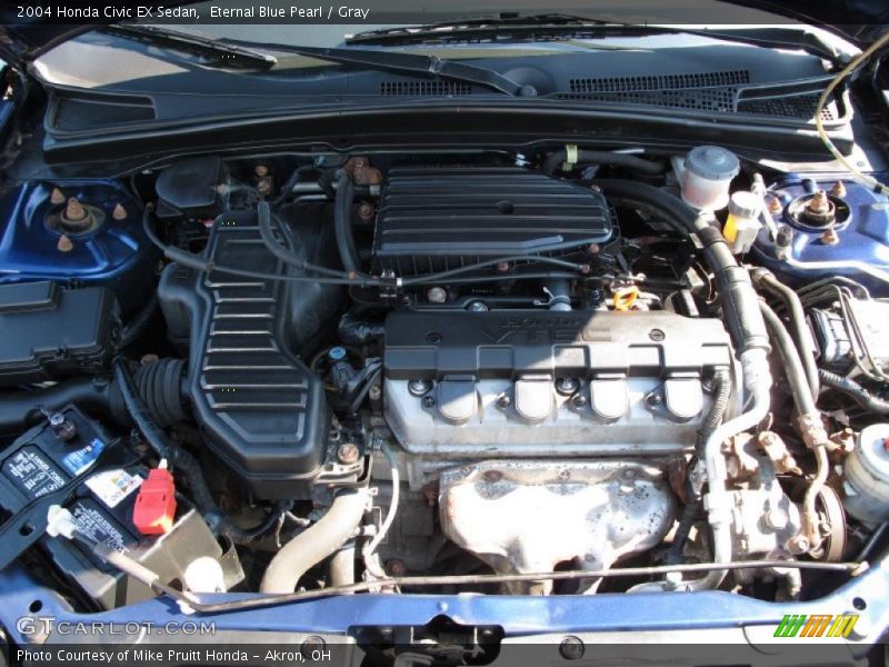 Eternal Blue Pearl / Gray 2004 Honda Civic EX Sedan