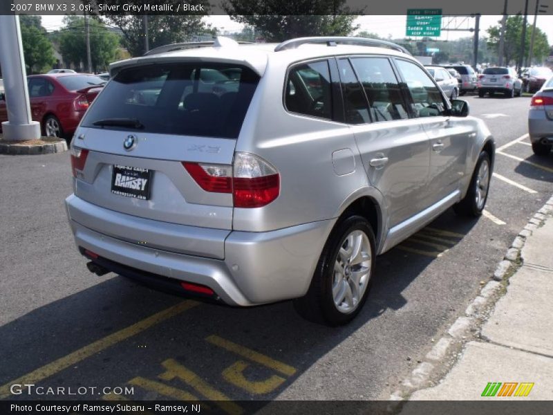 Silver Grey Metallic / Black 2007 BMW X3 3.0si