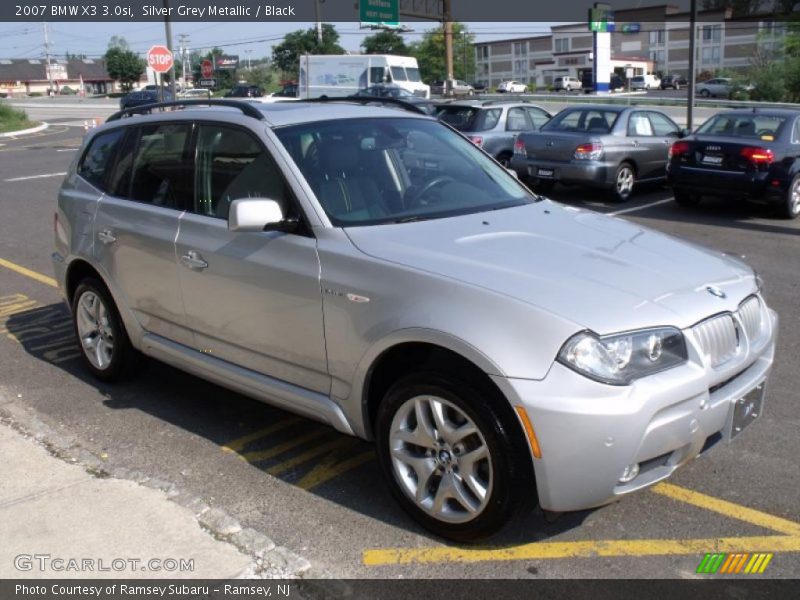 Silver Grey Metallic / Black 2007 BMW X3 3.0si