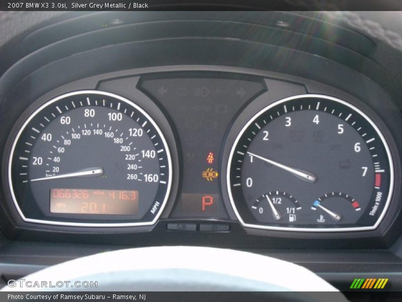 Silver Grey Metallic / Black 2007 BMW X3 3.0si