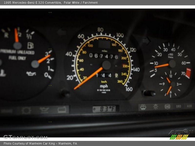 Polar White / Parchment 1995 Mercedes-Benz E 320 Convertible
