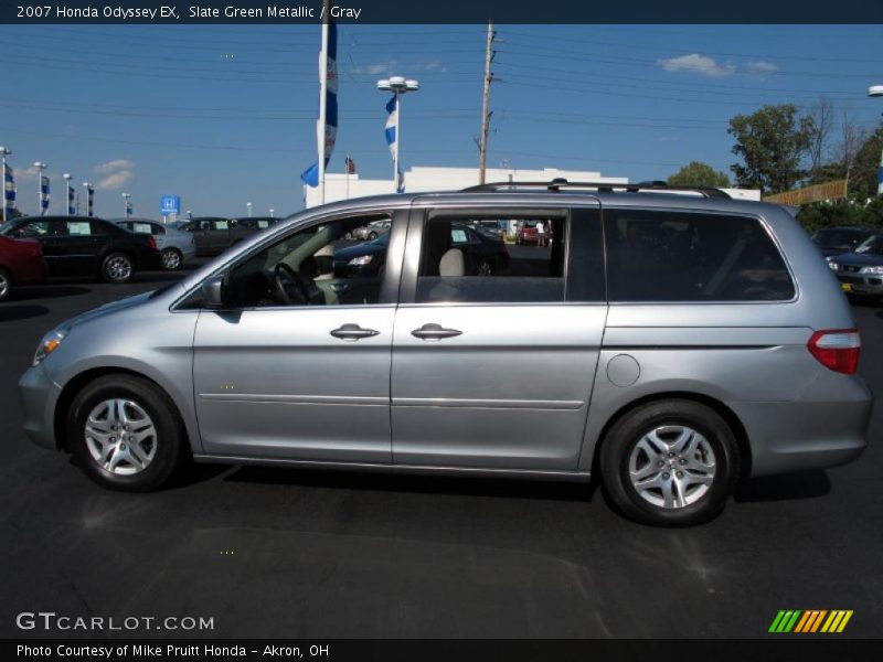 Slate Green Metallic / Gray 2007 Honda Odyssey EX