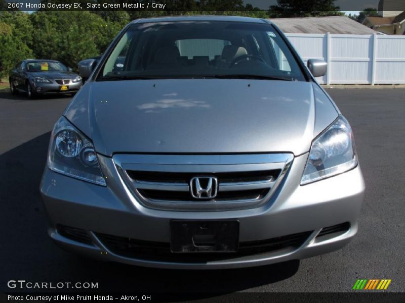 Slate Green Metallic / Gray 2007 Honda Odyssey EX