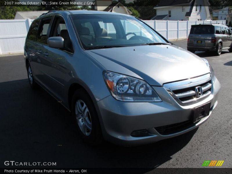Slate Green Metallic / Gray 2007 Honda Odyssey EX