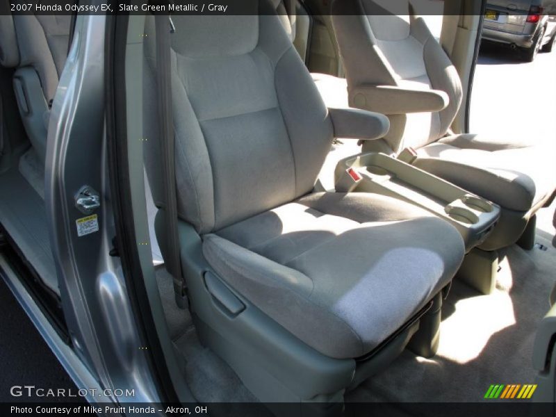 Slate Green Metallic / Gray 2007 Honda Odyssey EX