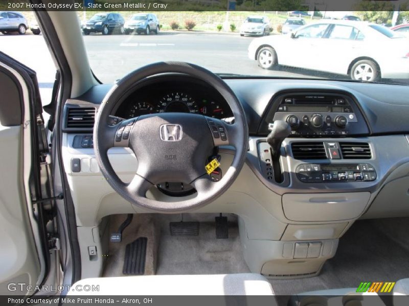 Slate Green Metallic / Gray 2007 Honda Odyssey EX