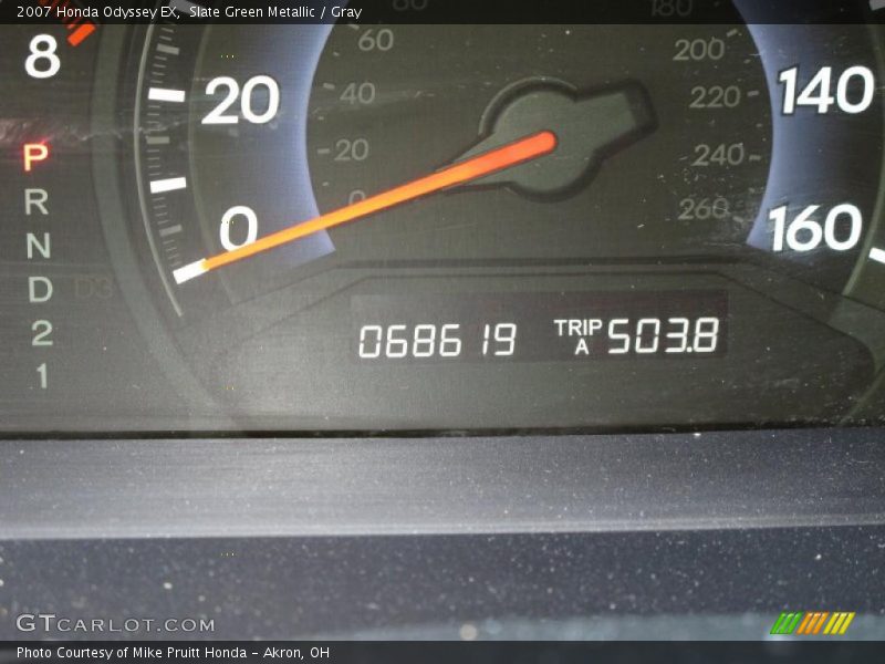 Slate Green Metallic / Gray 2007 Honda Odyssey EX
