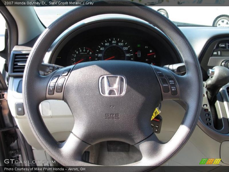 Slate Green Metallic / Gray 2007 Honda Odyssey EX