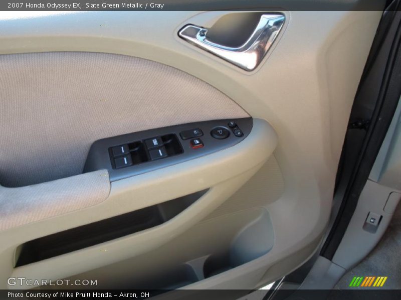 Slate Green Metallic / Gray 2007 Honda Odyssey EX