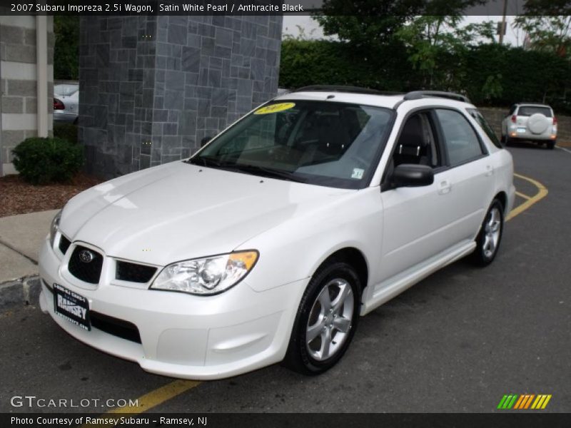 Satin White Pearl / Anthracite Black 2007 Subaru Impreza 2.5i Wagon