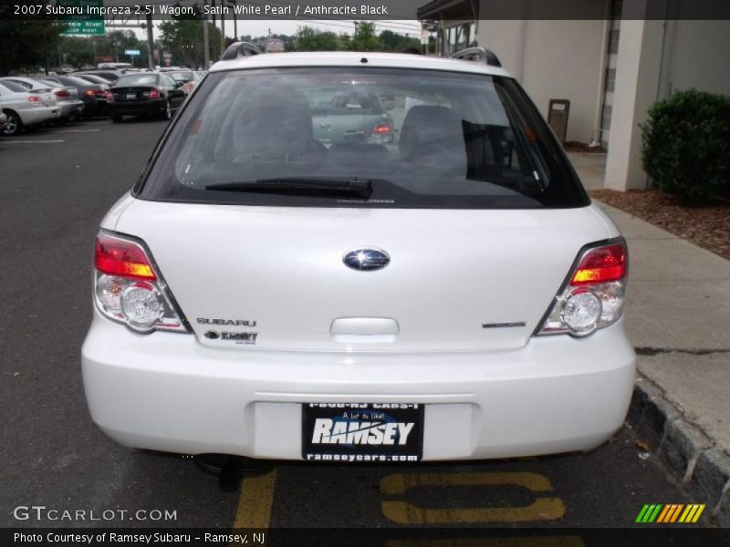 Satin White Pearl / Anthracite Black 2007 Subaru Impreza 2.5i Wagon