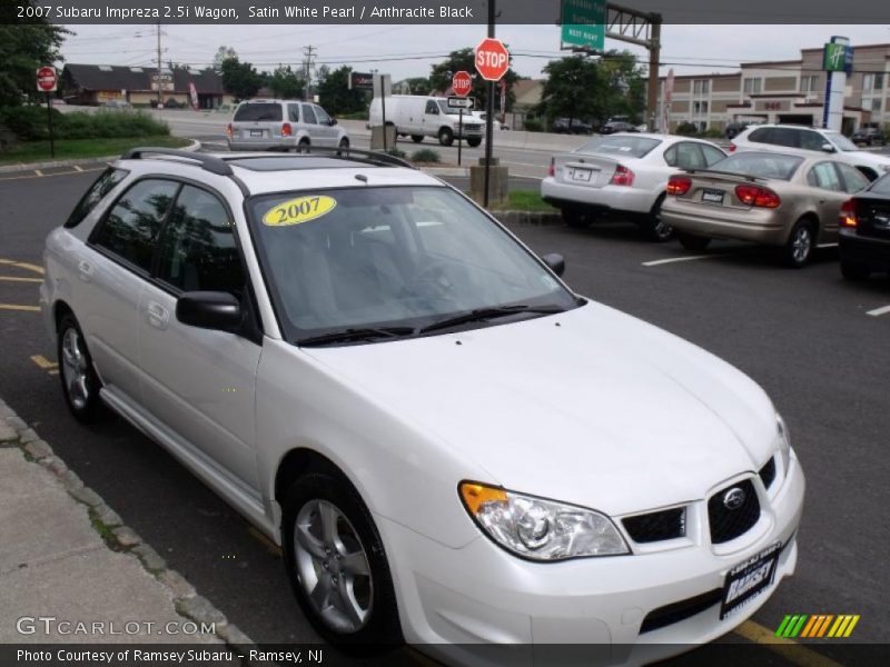 Satin White Pearl / Anthracite Black 2007 Subaru Impreza 2.5i Wagon