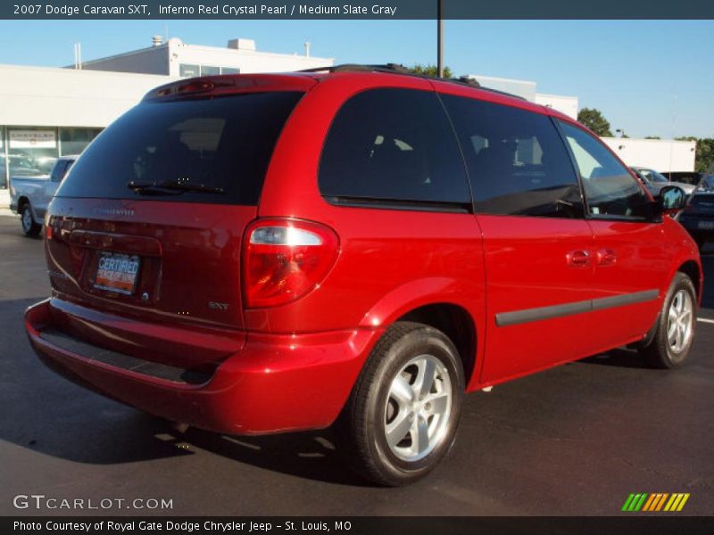 Inferno Red Crystal Pearl / Medium Slate Gray 2007 Dodge Caravan SXT