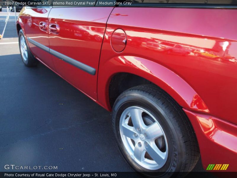 Inferno Red Crystal Pearl / Medium Slate Gray 2007 Dodge Caravan SXT