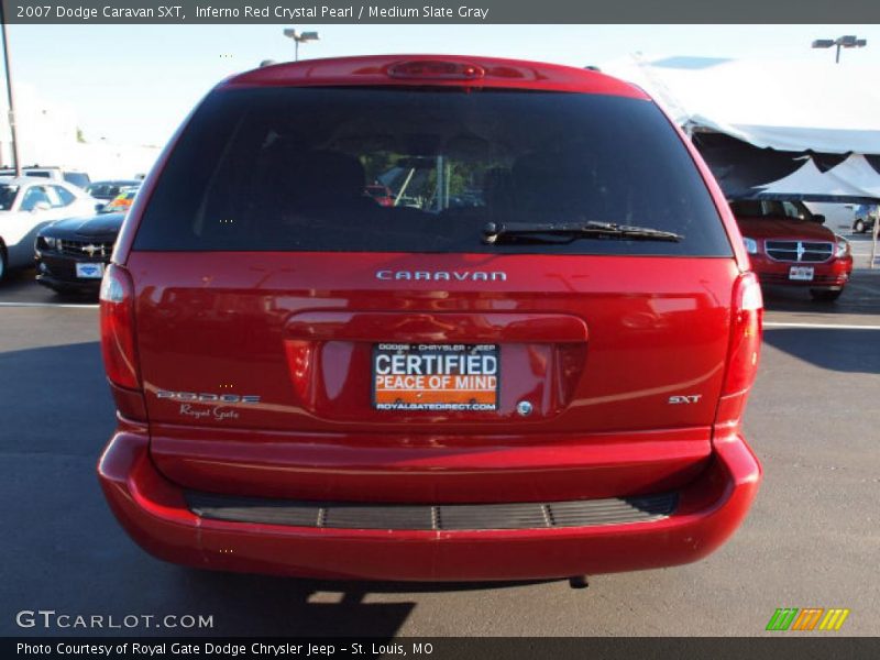 Inferno Red Crystal Pearl / Medium Slate Gray 2007 Dodge Caravan SXT