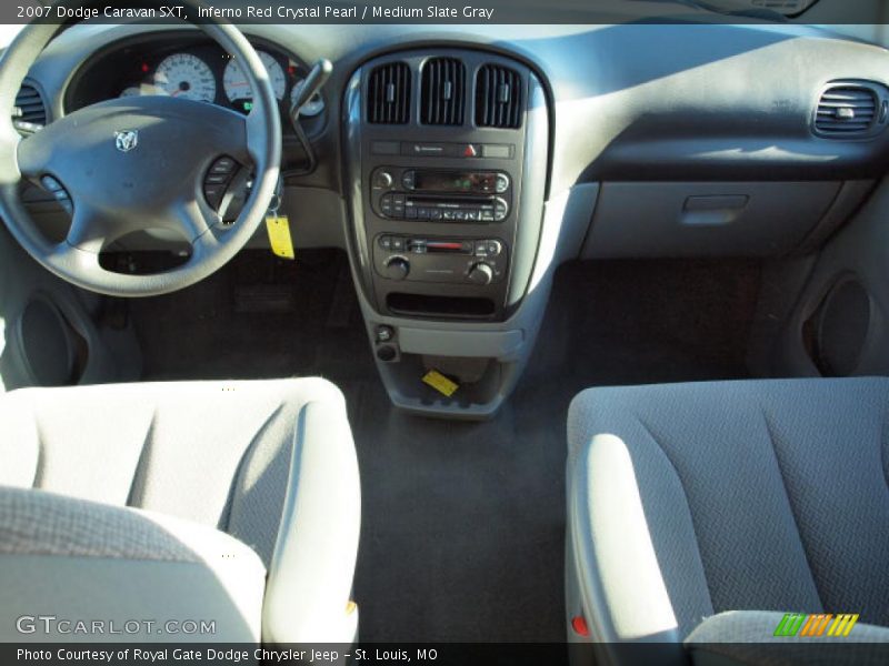 Inferno Red Crystal Pearl / Medium Slate Gray 2007 Dodge Caravan SXT