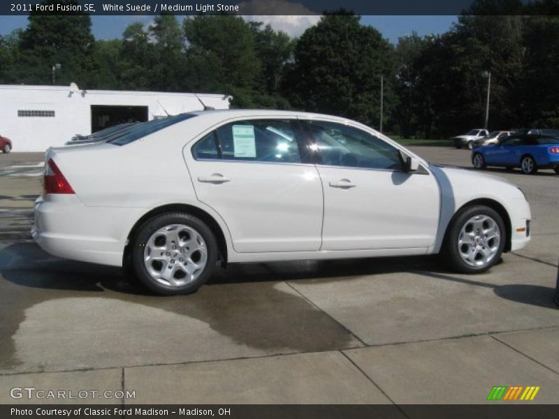 White Suede / Medium Light Stone 2011 Ford Fusion SE