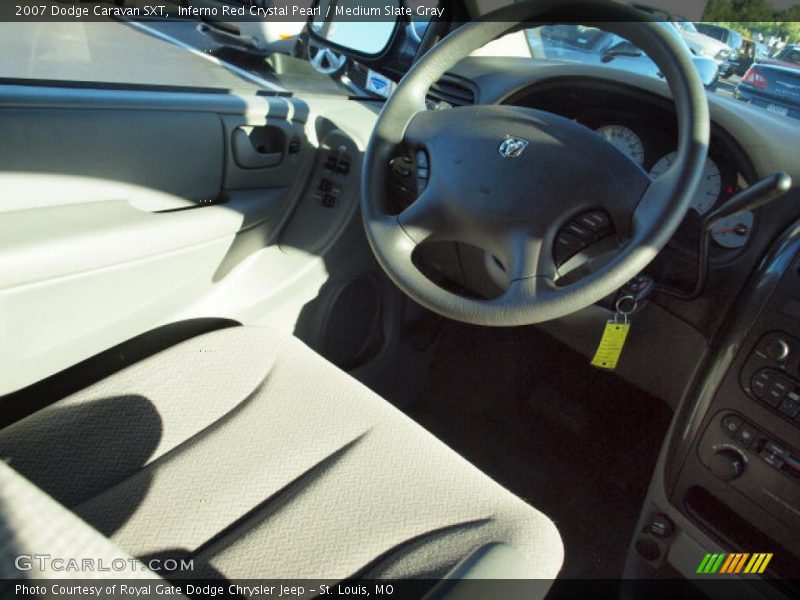 Inferno Red Crystal Pearl / Medium Slate Gray 2007 Dodge Caravan SXT