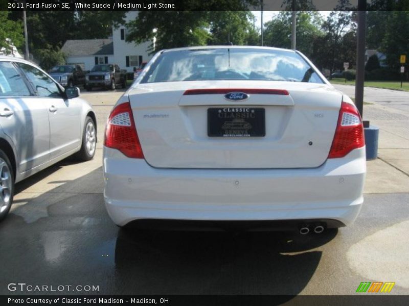 White Suede / Medium Light Stone 2011 Ford Fusion SE