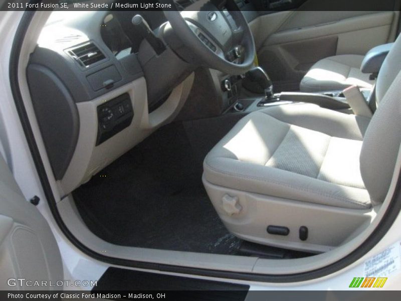 White Suede / Medium Light Stone 2011 Ford Fusion SE