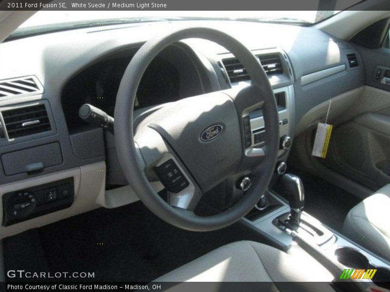 White Suede / Medium Light Stone 2011 Ford Fusion SE
