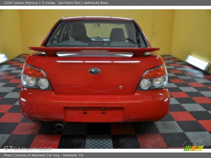 San Remo Red / Anthracite Black 2006 Subaru Impreza 2.5i Sedan