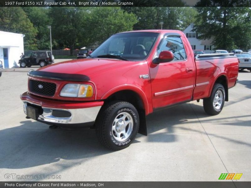 Bright Red / Medium Graphite 1997 Ford F150 XLT Regular Cab 4x4