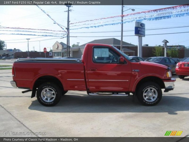 Bright Red / Medium Graphite 1997 Ford F150 XLT Regular Cab 4x4