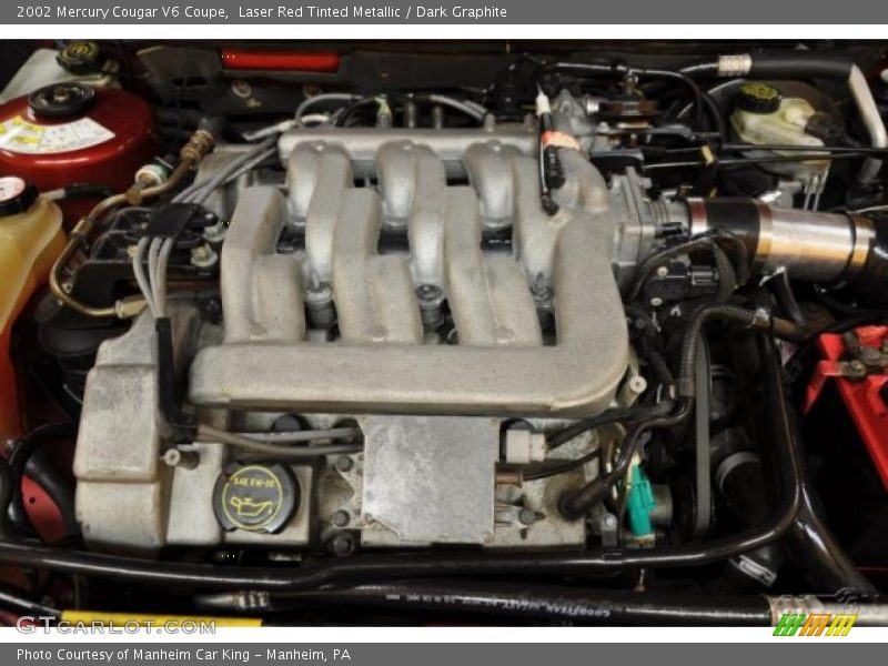 Laser Red Tinted Metallic / Dark Graphite 2002 Mercury Cougar V6 Coupe