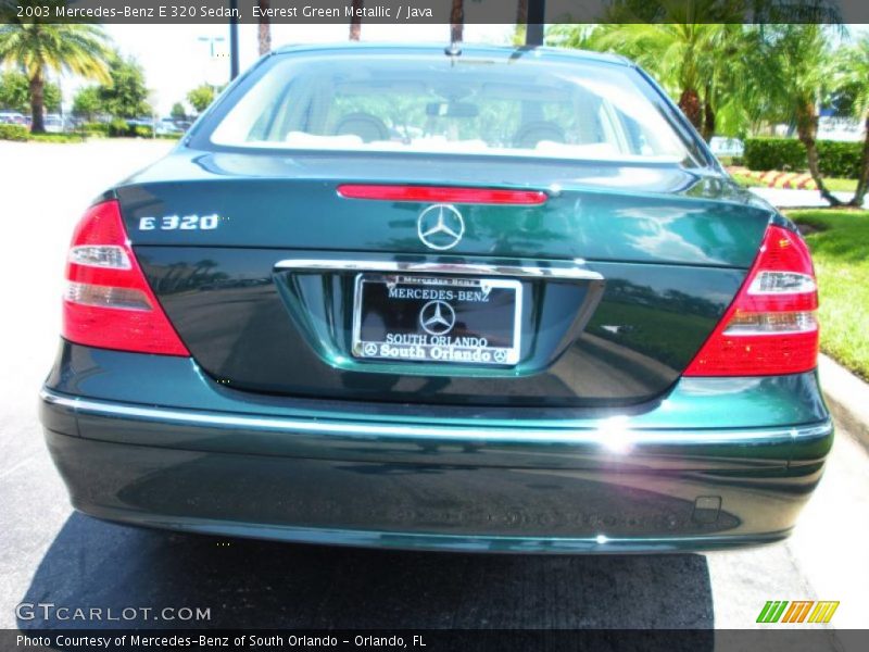 Everest Green Metallic / Java 2003 Mercedes-Benz E 320 Sedan