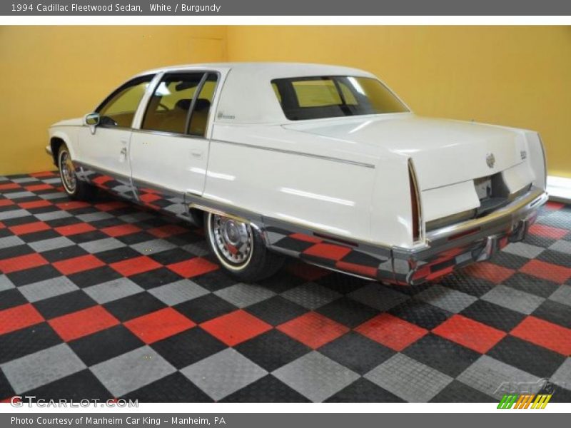 White / Burgundy 1994 Cadillac Fleetwood Sedan
