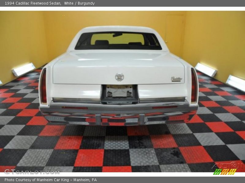 White / Burgundy 1994 Cadillac Fleetwood Sedan