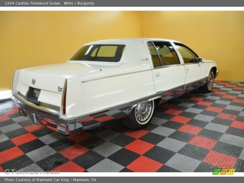 White / Burgundy 1994 Cadillac Fleetwood Sedan