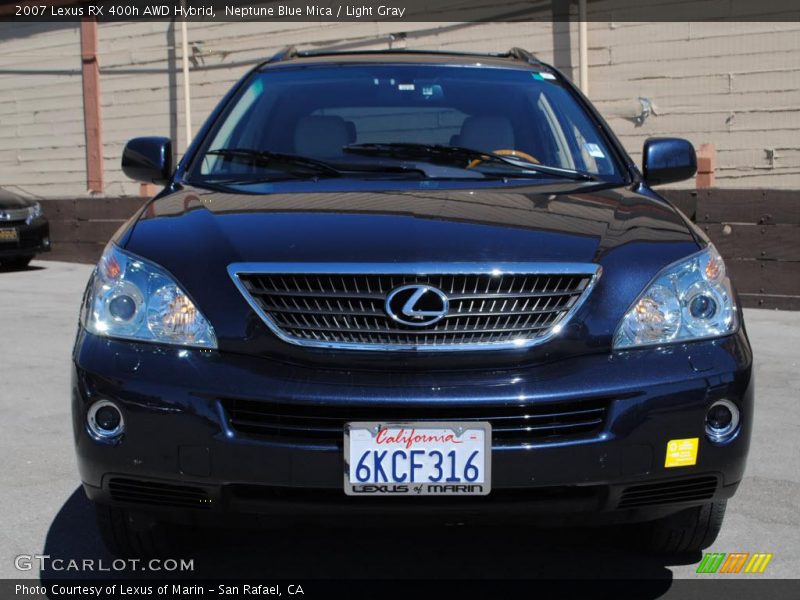 Neptune Blue Mica / Light Gray 2007 Lexus RX 400h AWD Hybrid