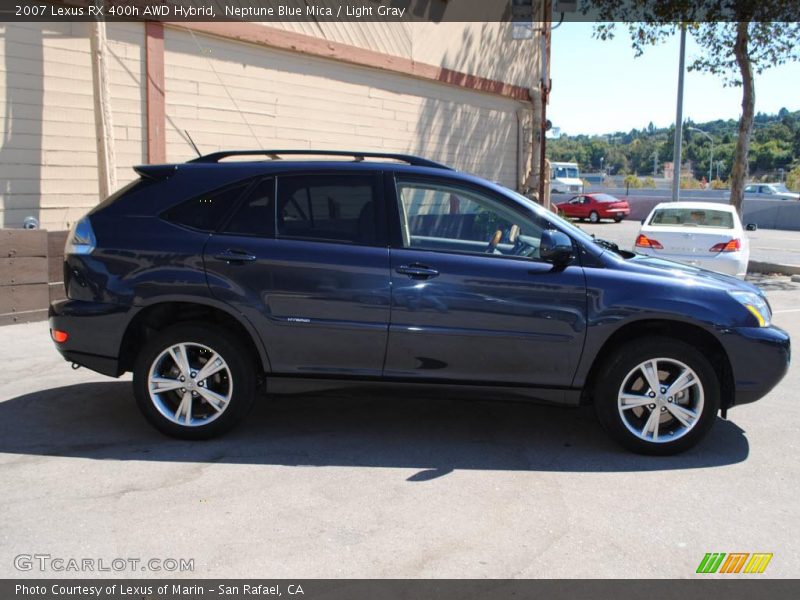 Neptune Blue Mica / Light Gray 2007 Lexus RX 400h AWD Hybrid