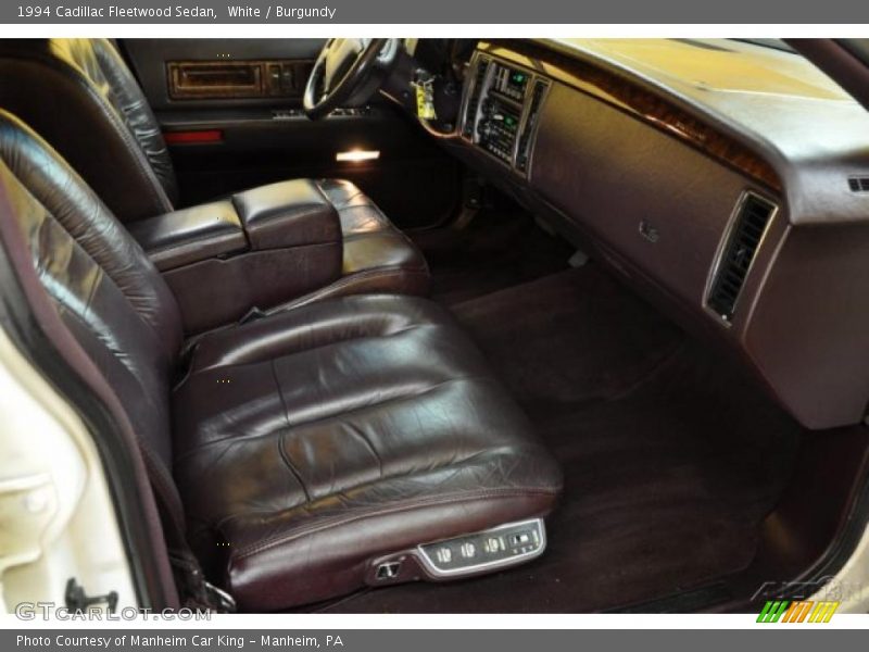 White / Burgundy 1994 Cadillac Fleetwood Sedan