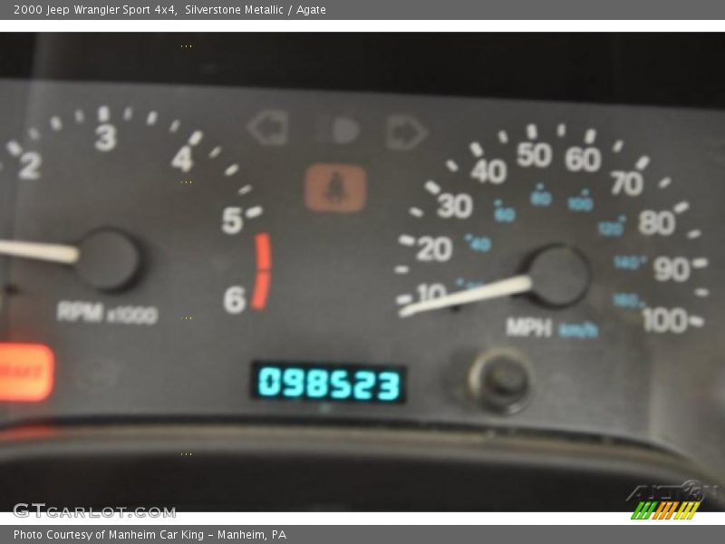 Silverstone Metallic / Agate 2000 Jeep Wrangler Sport 4x4