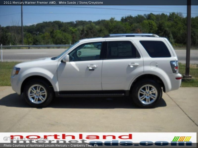 White Suede / Stone/Greystone 2011 Mercury Mariner Premier AWD