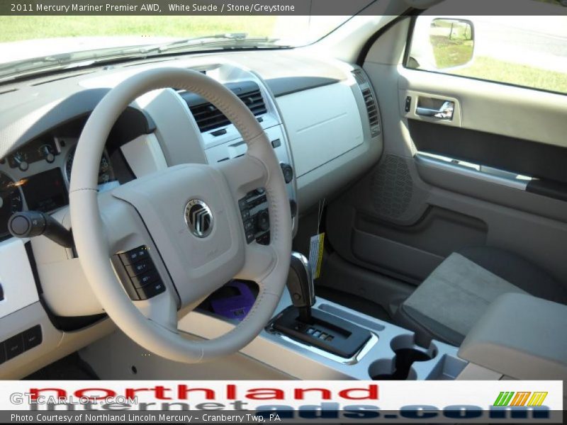 White Suede / Stone/Greystone 2011 Mercury Mariner Premier AWD