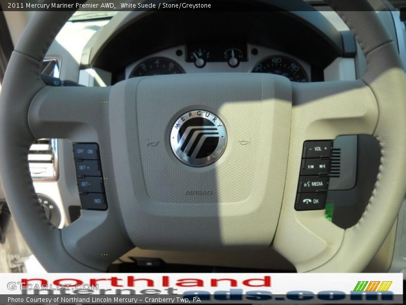 White Suede / Stone/Greystone 2011 Mercury Mariner Premier AWD