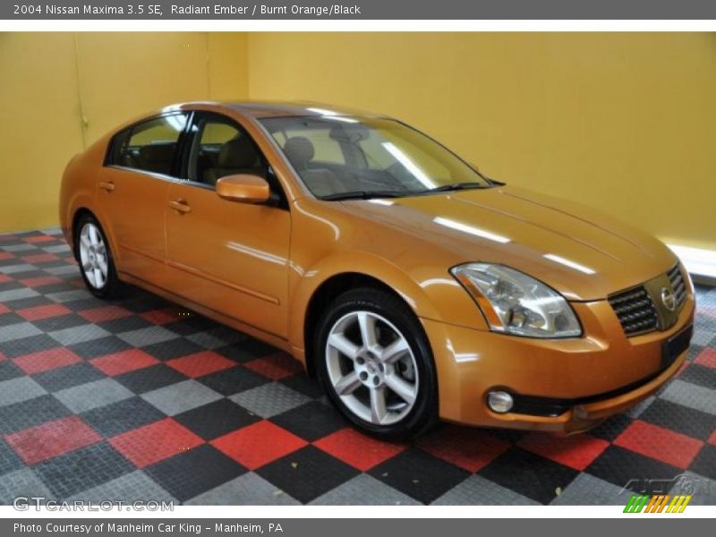 Radiant Ember / Burnt Orange/Black 2004 Nissan Maxima 3.5 SE